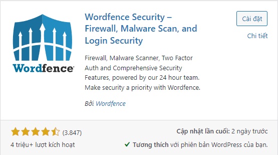 Kiểm tra lại bằng plugin wordfence security