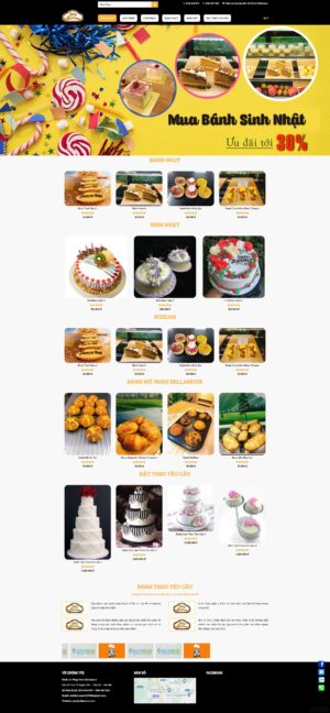 Mẫu website bán bánh ngọt paris