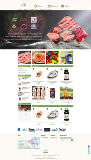 Mẫu website siêu thị bán thực phẩm sạch
